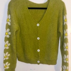 Knockoff Levi’s Cardigan from Shein size Medium. Fuzzy soft button up sweater.